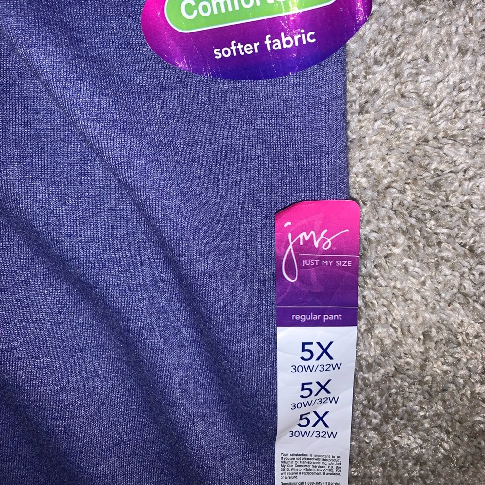 BRAND NWT JMS ComfortSoft Purple Pants sz 5X - Picture 7 of 12